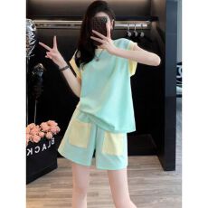 批发洋气减龄运动<b class='q'>套装</b><b class='q'>女</b>夏装欧货时尚休闲阔腿短裤显瘦气质<b class='q'>职业</b>两件套