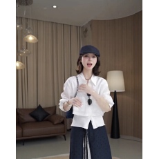 批发韩系休闲简约时尚通勤<b class='q'>白色</b>衬衣女高级感百搭显瘦长袖衬衫纯色上衣
