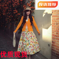 批发2026早春漂亮套装<b class='q'>女</b>高腰碎花半身裙针织<b class='q'>开衫</b>巨好看漂亮两件套长<b class='q'>裙</b>