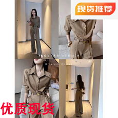 批发咖色老钱风polo领套头衬<b class='q'>衫</b>女秋季2026新百搭气质长袖上衣