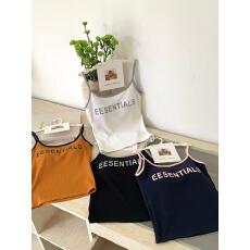 批发美式复古字母印花拼色性感辣妹吊带背<b class='q'>心内</b>搭外穿上衣