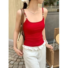 批发夏季无袖串珠吊带后背拧结式<b class='q'>文胸</b>固定杯可内搭外穿上衣