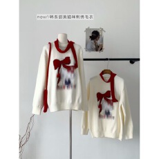 批发薛科科 白色围脖猫咪毛衣女秋冬内搭韩系甜美<b class='q'>可爱</b>气质感叠穿上衣