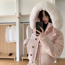 批发韩版冬季<b class='q'>女装</b>大毛领连帽棉服2025年新款短款学生保暖加厚棉衣外套
