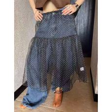 批发2025早秋新款韩版洋气时尚百搭ins叠穿<b class='q'>网纱</b>透视半身<b class='q'>裙</b>