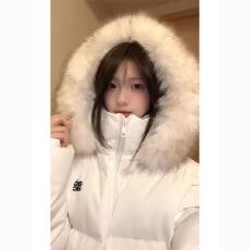 批发冬季新款甜美可爱减龄毛领连帽棉服外套女学生百搭宽松保暖面包服