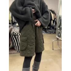 批发欧货重工军绿色加厚<b class='q'>短裤</b>2025新款复古风百搭夹棉时髦潮流五分裤<b class='q'>女</b>