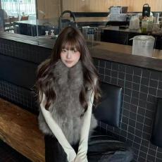 批发高级感奢贵环保皮草<b class='q'>马甲女</b>2025秋冬季新款气质立领外搭无袖短外套