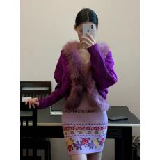 批发套装女2025冬新款韩系复古蝙蝠袖绞花宽松针织毛衣抹胸包臀<b class='q'>连衣裙</b>