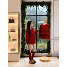 批发韩版氛围感蝴蝶结钉珠毛衣女秋冬新款宽松<b class='q'>百搭</b>针织上衣短<b class='q'>裤</b>两件套