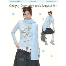 批发<b class='q'>日系</b>二次元冬日满印内搭外穿亚文化半高领上衣修身显瘦长袖早秋