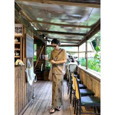 批发套装女2026夏季新款韩系慵懒清冷风宽松短袖T恤高腰<b class='q'>包臀</b>碎花半裙