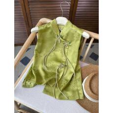 批发设计感新中式高端轻奢夹棉马甲2026<b class='q'>秋</b>冬新款复古国风无袖时尚背心