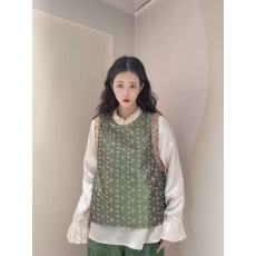 批发<b class='q'>春</b>梅报喜  新款新中式显瘦国风气质蜀锦式复古马甲