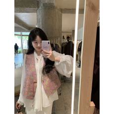 批发敲好看百搭!新中式非遗宋新中式宝相花国风盘扣V领马甲