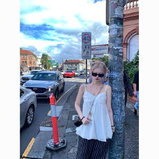 批发甜美可爱大露背绑带<b class='q'>连衣裙</b>女2026夏季新款显瘦<b class='q'>花苞</b>超短裙a字裙子