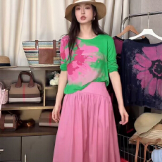 批发2026春夏时尚减龄晕染防晒网纱长袖T恤薄款宽松百搭套头罩衫上衣