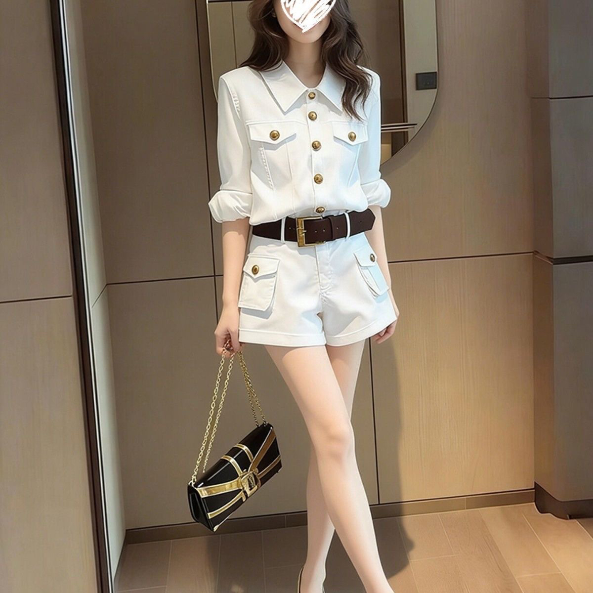 BY26151# 轻熟工装风中...