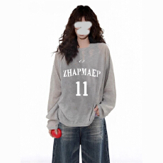 批发新款早秋款防晒罩衫<b class='q'>长袖</b>t恤上衣女chic外穿原创不规则宽松上衣潮