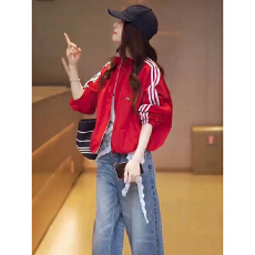 批发小个子休闲立领短外套女2026秋季新款<b class='q'>时尚</b>百搭抽绳下摆<b class='q'>运动</b>上衣
