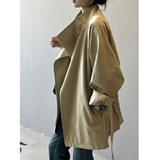 批发韩系新款<b class='q'>风</b>衣外套女款2026新款秋老钱<b class='q'>风</b><b class='q'>英伦</b><b class='q'>风</b>韩系中长款收腰大衣