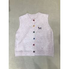 批发温柔风叠穿彩色纽扣马甲背心女新款宽松外穿针织上衣，混色马甲