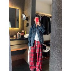 批发百搭<b class='q'>秋</b>冬新款口袋设计直筒休闲裤女时尚复古宽松镰刀阔腿时尚