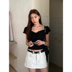 批发白色<b class='q'>牛仔</b>短裙女夏季2026新款<b class='q'>包臀裙</b>裤辣妹显瘦a字半身裙