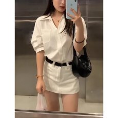 批发<b class='q'>牛仔</b>半身裙女长裙夏中长款设计感小众高腰显瘦包臀a字伞裙