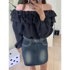 批发牛仔短裙女半身裙新款高腰显瘦包臀裙a字裙裤裙夏防走光