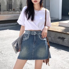 批发新款高腰显瘦包臀裙a字裙裤裙夏防走光