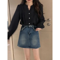 批发牛仔短裙女半身裙新款高腰显瘦包臀裙a字裙裤裙夏防走光