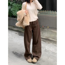 批发高个子加长美式宽松阔腿牛仔裤春秋季宽松拖地弯刀裤女