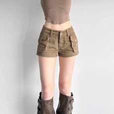 批发美式辣妹低腰弹力牛仔超短裤女秋<b class='q'>冬</b>新款修身显瘦包臀热裤子ins潮