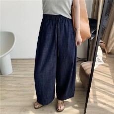批发牛仔裤女夏季新薄款宽松显瘦阔腿休闲裤子