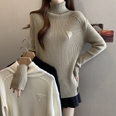 批发实拍2025年秋冬新款大码女装长袖高领毛衣胖MM简约厚款<b class='q'>打底衫</b>上衣