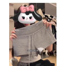 批发美式辣妹运动短裤子女2025夏季新款<b class='q'>修身</b>外穿包臀显瘦休闲抽绳