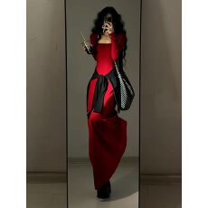 批发早秋法式赫本风高级感红色<b class='q'>连衣裙</b>子女秋冬季2025新款内搭打底长裙