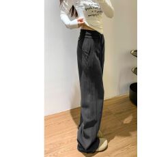 批发2025新款百搭休闲裤春秋冬新款高腰梨形身材阔腿卫裤潮