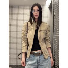 批发2025立领做旧美式复古短款牛仔外套女早秋<b class='q'>新款</b>正肩<b class='q'>夹克</b>上衣