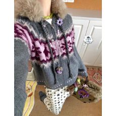 批发绵羊绒 大毛领连帽毛衣<b class='q'>开衫</b>女秋冬