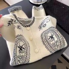 批发爆款时尚长袖针织衫外套女秋冬设计感百搭毛衣<b class='q'>开衫</b>宽松显瘦上衣