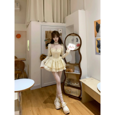 批发纯欲风<b class='q'>气质</b>千金感公主<b class='q'>连衣裙</b>开衫女装秋冬季新款时尚甜美套装裙女