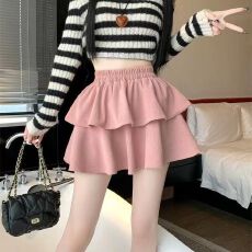 批发灯芯绒半身裙女秋冬新款松紧腰蓬蓬蛋糕裙显瘦高腰辣妹<b class='q'>性感</b>小短裙