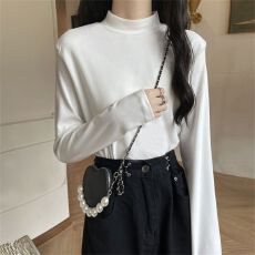 批发官图 双面德绒 加绒半高领打底衫女内搭秋冬2025年