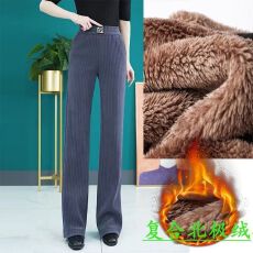 批发大码女装 冬季加绒加厚裤子ins潮百搭女2025爆款高腰<b class='q'>哈伦</b>休闲裤