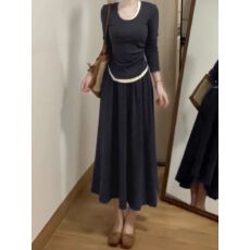 批发秋冬季韩系穿搭一整套<b class='q'>连衣裙</b>子女2025新款法式高级感时尚套装<b class='q'>长裙</b>