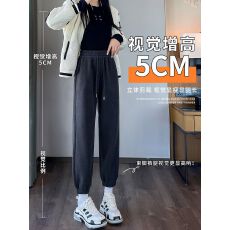 批发九分小个子灯芯绒运动<b class='q'>裤</b>女秋冬外穿束脚加绒显高雪尼尔休闲<b class='q'>哈伦</b><b class='q'>裤</b>