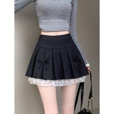 批发斜纹布+<b class='q'>安全</b><b class='q'>裤</b>+<b class='q'>蕾丝</b> 小众百褶裙JK制服裙子半身裙春夏季短裙秋冬