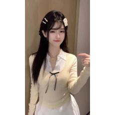 批发撞色假两件针织衫春季设计感超好看温柔独特上衣女2026年新款爆款